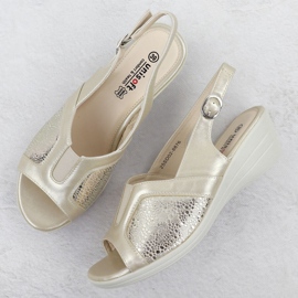 Sandales féminines pour confortable unisoft 8876 beige confortable 3