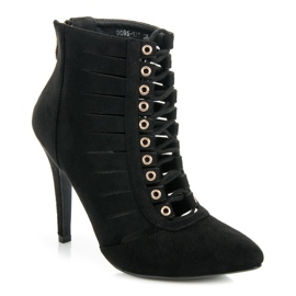 Cm Paris Bottines ajourées le noir 2