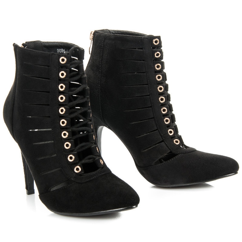 Cm Paris Bottines ajourées noir 1