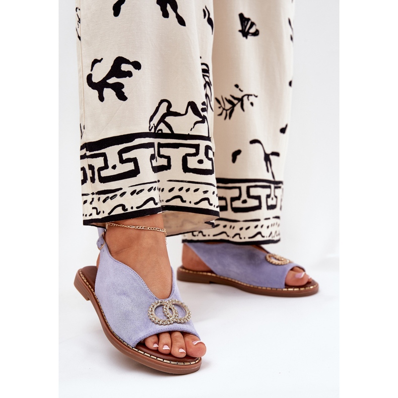 Sandales féminines avec Eco Eco Eco Eco bleu 2