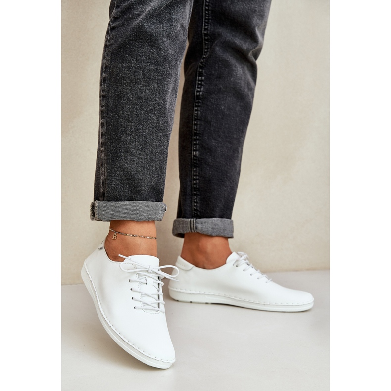 S.Barski Les lembres LRADED LR51-645 Chaussures en cuir blanc 2