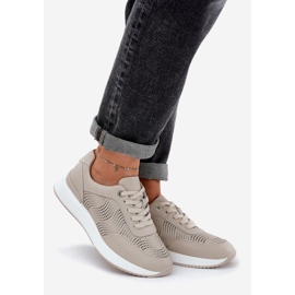 S.Barski Chaussures de sport en cuir baskets S. Barski LR51-551 Beige S. Barski LR51-551 1