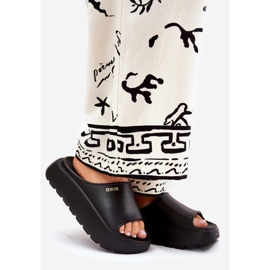 Slippers de mousse féminine sur la plate-forme noire Big Star RR274A567 le noir 1