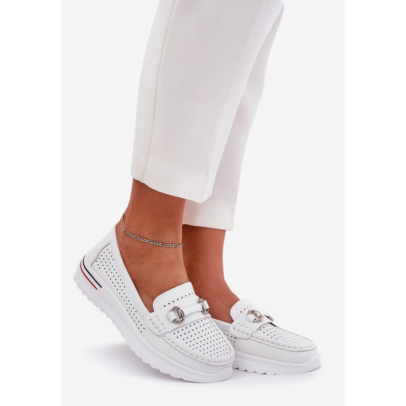 OpenWork Vinceza Natural Ballerinas 95331 White blanche 1 OpenWork Vinceza Natural Ballerinas 95331 White blanche 1