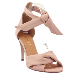 Sandales pour femmes Badura 4650 en saumon rose 1 Sandales pour femmes Badura 4650 en saumon rose 1