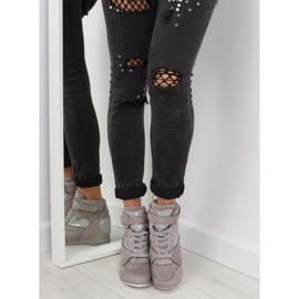 Gris Baskets grises pour femmes 1542 gris 1