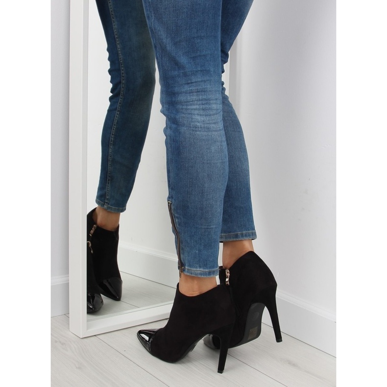 Bottes noires sur talon haut 1131-5 noir le noir 1