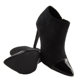 Bottes noires sur talon haut 1131-5 noir le noir 2