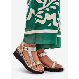 S.Barski Sandales en cuir féminines CR51-135 Gold and Silver d'or 1 S.Barski Sandales en cuir féminines CR51-135 Gold and Silver d'or 1