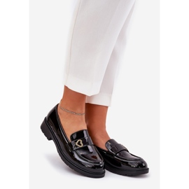 S.Barski Locons pour femmes peintes avec Heart S. Barski HY51-379 Black noir 1