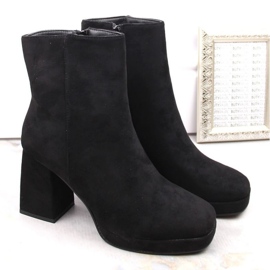 Bottines en daim Jezzi W JEZ411A, noir le noir 7