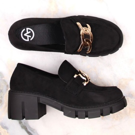 Vinceza W JAN250 mocassins à talons hauts en daim, noir le noir 10
