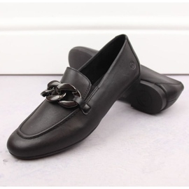 Rieker Chaussures en cuir confortables avec chaîne Remonte W RKR645, noir le noir 26