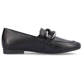 Rieker Chaussures en cuir confortables avec chaîne Remonte W RKR645, noir le noir 27