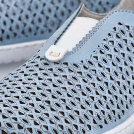Chaussures ajourées confortables Rieker W RKR653 bleu 32