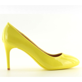 Escarpins pour femme vernis jaune jaune 5