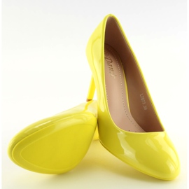 Escarpins pour femme vernis jaune jaune 6
