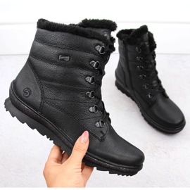 Rieker Bottes isolées en cuir Remonte W RKR629B noir le noir 16