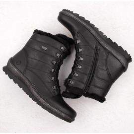 Rieker Bottes isolées en cuir Remonte W RKR629B noir le noir 17