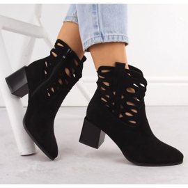 M.Daszyński Bottes de femmes sur le pilier M. Daszyński noir le noir 8