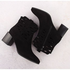 M.Daszyński Bottes de femmes sur le pilier M. Daszyński noir le noir 11