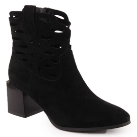 M.Daszyński Bottes de femmes sur le pilier M. Daszyński noir le noir 12