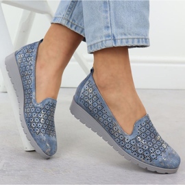 M.Daszyński Chaussures à M. Daszyński MR1628-20 dans Flowers bleu 7