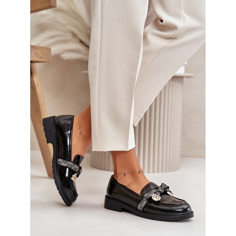 S.Barski Locons pour femmes peintes avec des arcs S. Barski HY42-331A noir 4