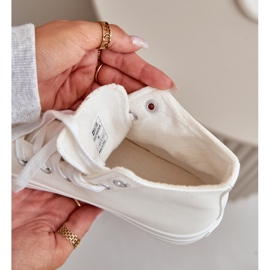 Big Star Baskets isolées pour femmes avec une grande star de l'éco-cuir OO274932 blanche 2