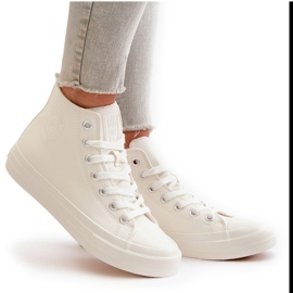 Big Star Baskets isolées pour femmes avec une grande star de l'éco-cuir OO274932 blanc 6