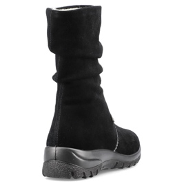 Bottes en cuir isolées pour femmes RIEKER Z7171-01 le noir 2 Bottes en cuir isolées pour femmes RIEKER Z7171-01 le noir 2