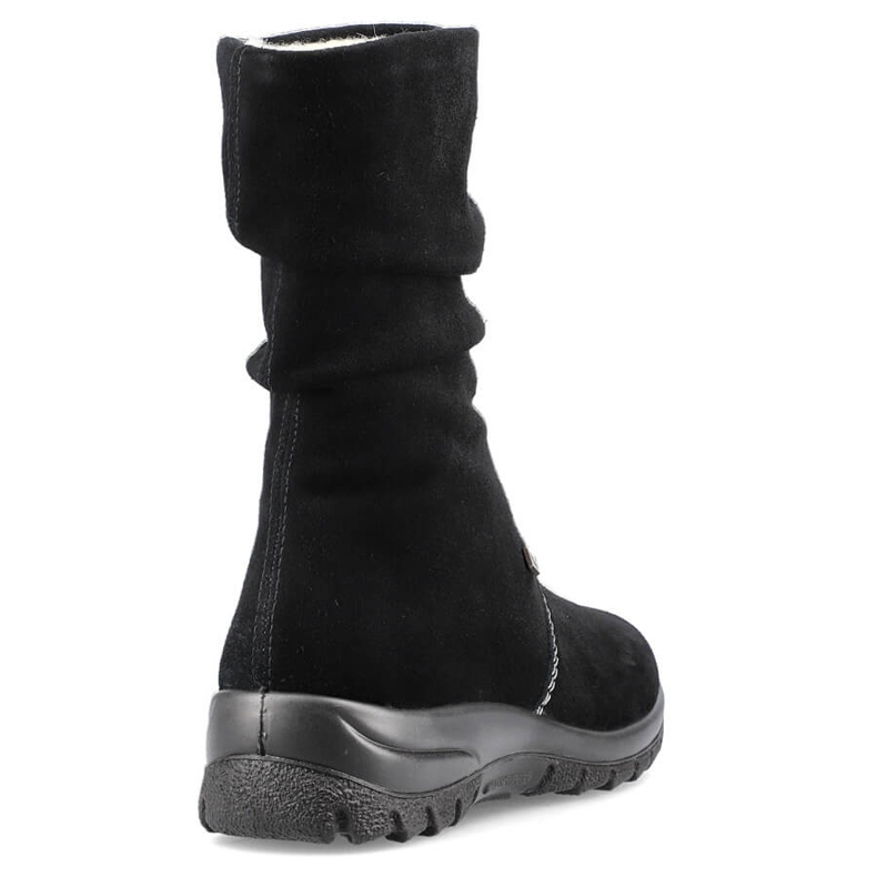 Bottes en cuir isolées pour femmes RIEKER Z7171-01 noir 2