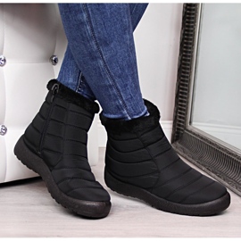 Bottes de neige zippées imperméables NEWS noires le noir 2