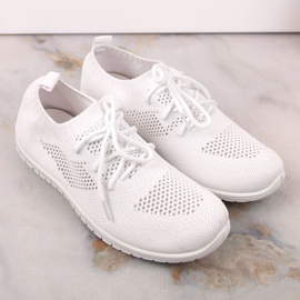 Chaussures de sport femme slip on blanc NEWS blanche 2
