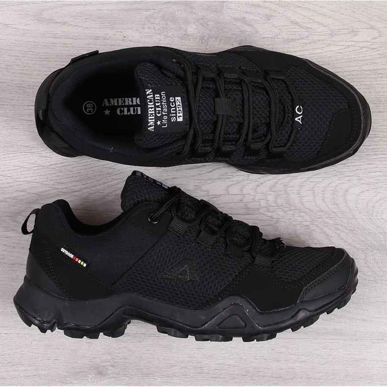 Chaussures de sport trekking homme American Club noires 1