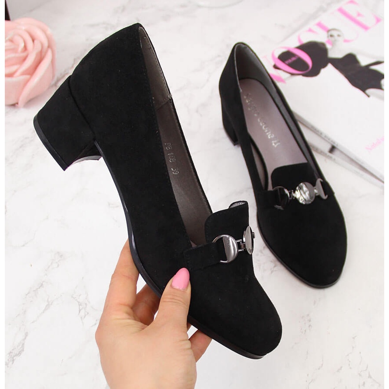 Chaussures noires pour femmes avec bloc par Sergio Leone 2