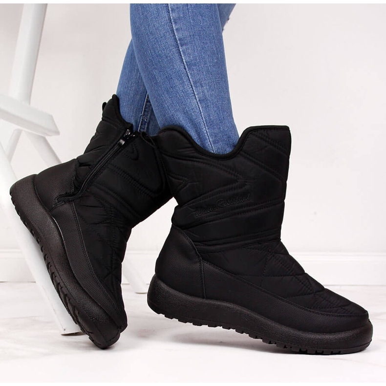 News Bottes de neige imperméables noires pour femmes le noir 1 News Bottes de neige imperméables noires pour femmes le noir 1