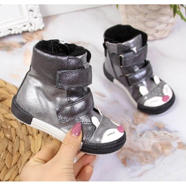 Chaussures filles, velcro, renard argenté, Kornecki 6583 2 Chaussures filles, velcro, renard argenté, Kornecki 6583 2