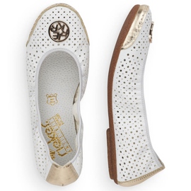 Ballerines femme blanches ajourées Rieker 41459-80 8