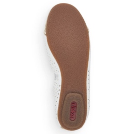 Ballerines femme blanches ajourées Rieker 41459-80 5