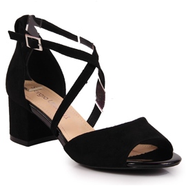 Sandales pour femmes sur le poteau noir de Sergio Leone 1