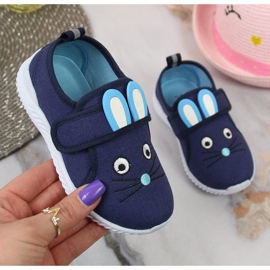 Baskets fermeture scratch souris Atletico fille bleu 4