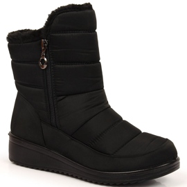 News Bottes de neige noires isolées pour femmes avec une fermeture éclair 1