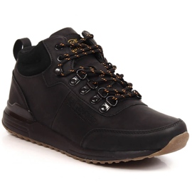 Chaussures en cuir noir pour hommes Jogger Bustagrip 2