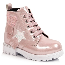 Bottes isolées rose brillant fille Potocki 1