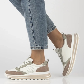 Filippo DP6787 / 25 baskets en cuir blanc 1