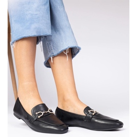 Mocassins élégants noirs avec zircons le noir 1