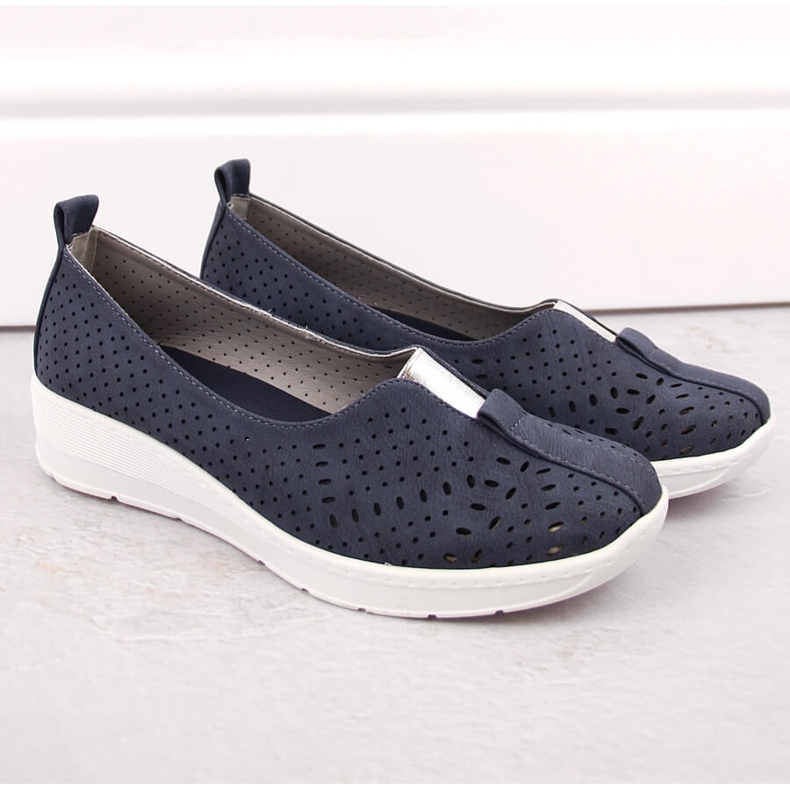 Slip-on femme ajourée Jezzi RMR1840-13 gris 2