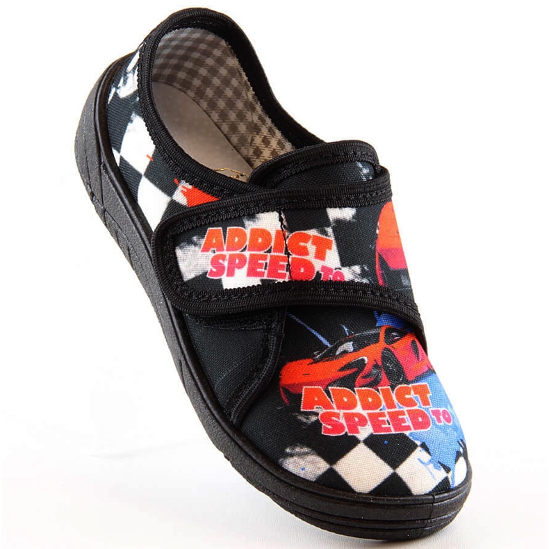 Baskets garçon Nazo N019SAW noires pour l'école maternelle 1