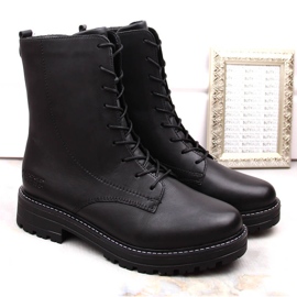Bottes en cuir noir confortables et isolées par Remonte le noir 2